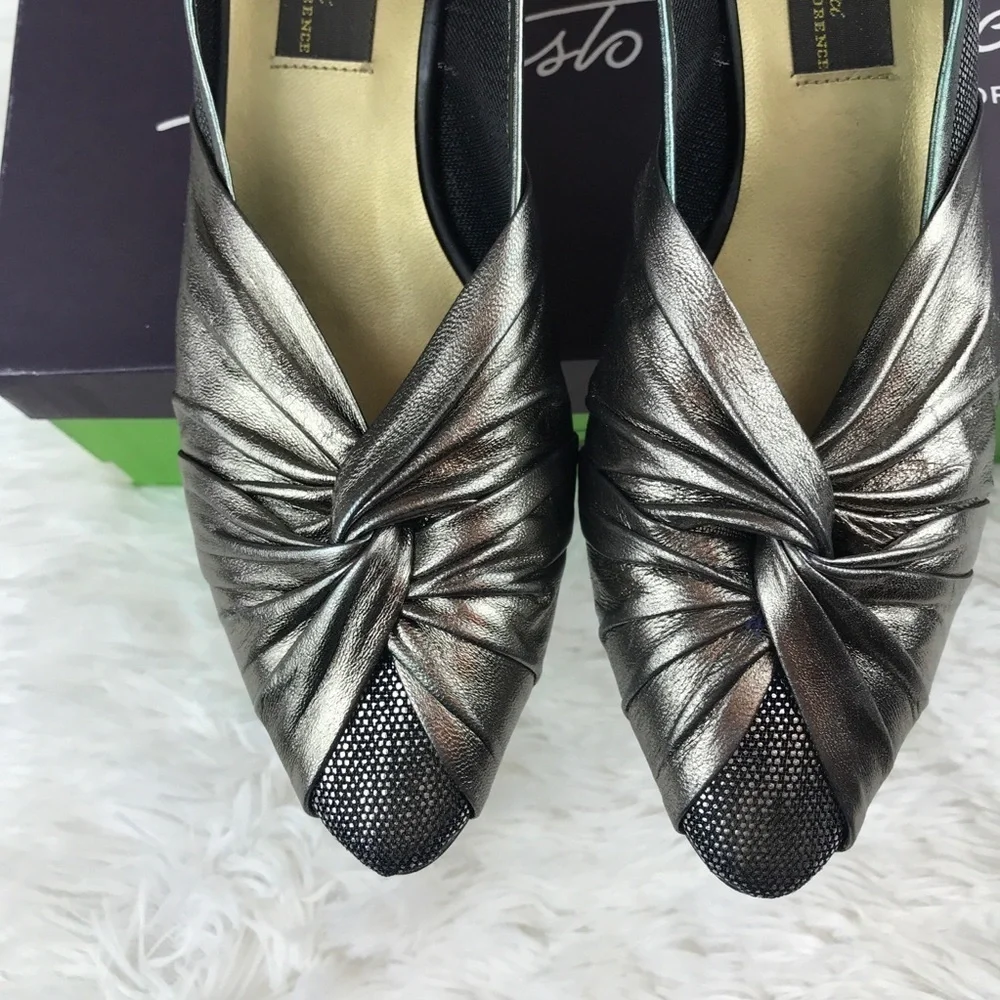 Vintage Sesto Meucci Italian Metallic Heels